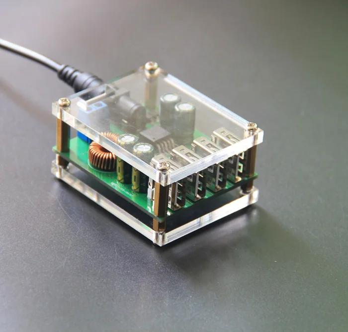 Convertidor DC-DC 7-60V A 5V 5A Con 4 Puertos USB - Fuente De Alimentación Para Coche, Moto, Baterías