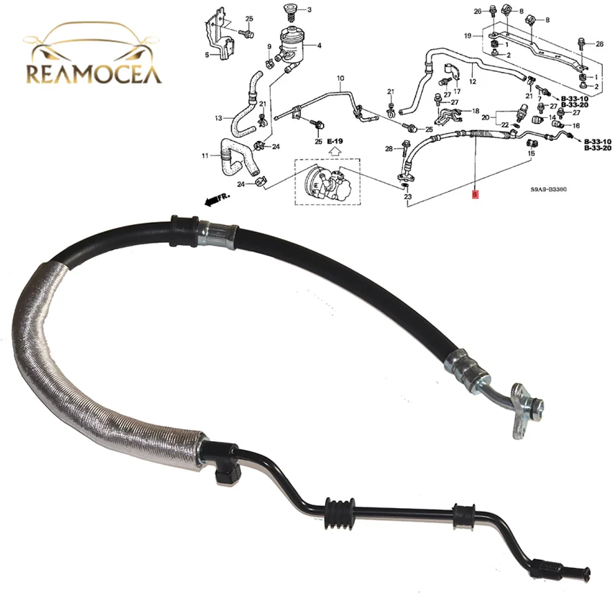 Шланг гидроусилителя руля Reamocea 53713S9AA04 53713-S9A-A04 для Honda CRV RD5 RD7 SUV 2.4L Engine 2002 2003 2004 2005 |