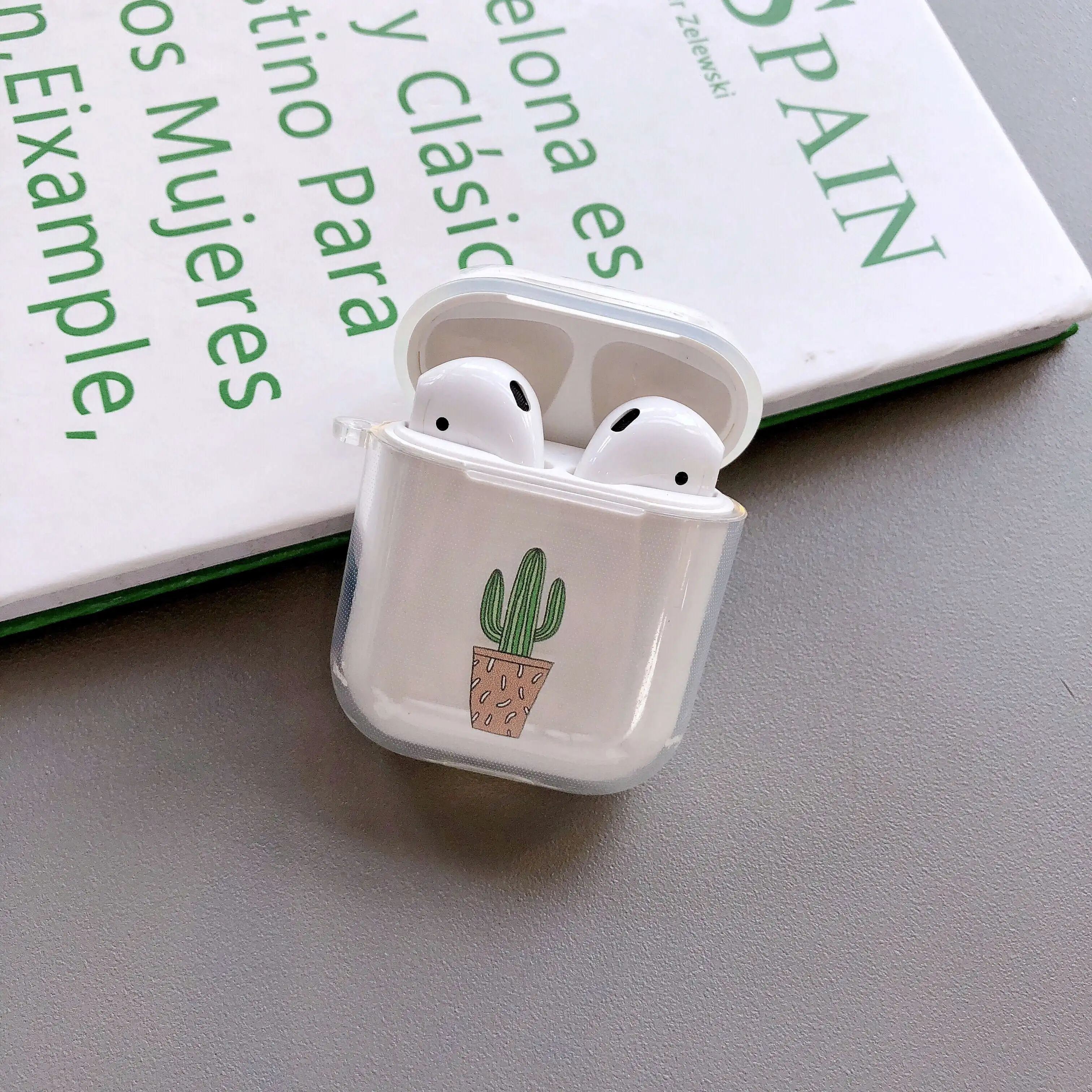 Ударопрочный беспроводной Bluetooth наушники чехол для Air Pods прозрачный чехол из полиуретана с принтом мультяшный чехол для Air pods 1/2 зарядная коробка