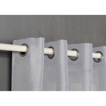 

PimpamTex - Cortina con 8 ollaos, 1ud. 140x260 cm lisa efecto lino . Para sala, habitación y dormitorio. 1 Panel. FALSO LINO
