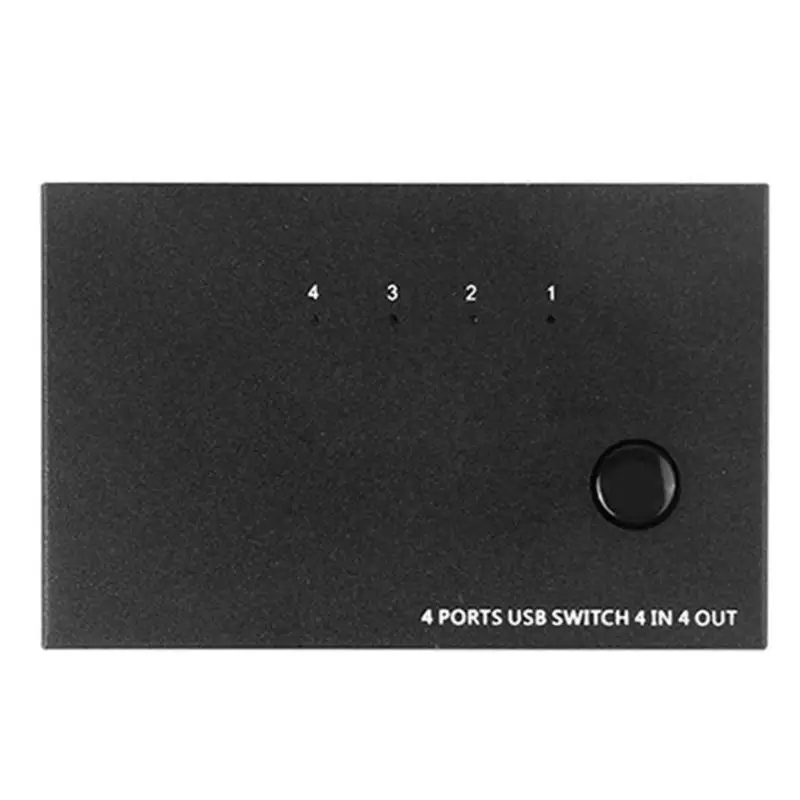USB переключатель KVM переключатель коробка 4 USB2.0 коммутатор ПК разделитель для клавиатуры мышь с 4 USB кабели поддержка дропшиппинг