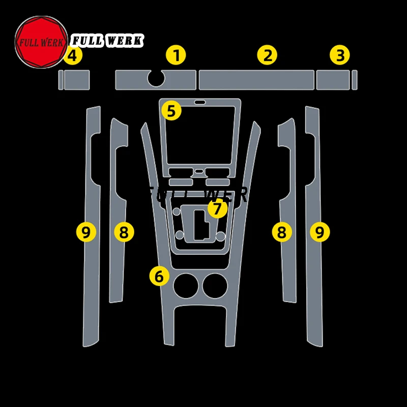 TPU прозрачная Автомобильная Защитная пленка для центрального управления специально для Phaeton Interior Modified Accessories
