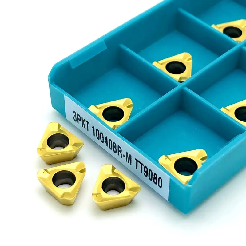 

Carbide insert 3PKT100408R M TT9080 inner hole metal turning tools CNC lathe cutting tool 3pkt 100408 alloy insert