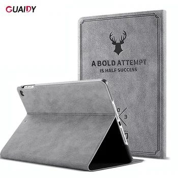 

Leather Case For iPad Mini 5 Air 2 Pro 10.5 A1839 2018 Deer Pattern Auto Sleep Wake Up Folding Tablet Shell Anti Fall All Cover