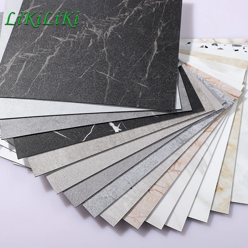 Modern Thick Self Adhesive Marble Floor Stickers Waterproof Wall Panels Bathroom Decals Self-Adhesive Ground Contact Paper Decor |