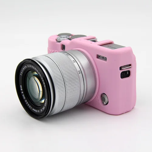 Rose Чехол для камеры Fuji Fujifilm XA3 XA-3 XA10 XA-10 защитная сумка резиновый чехол новая силиконовая камера видео сумка чехол ПВХ-Силиконовые 8 цветов - Цвет: Rose