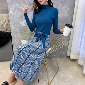 

Ukraine Top Fashion Tassel Winter Dropped Women Dress 2019 The New Film Cultivate Morality Spell Color Knit Dress Is 62
