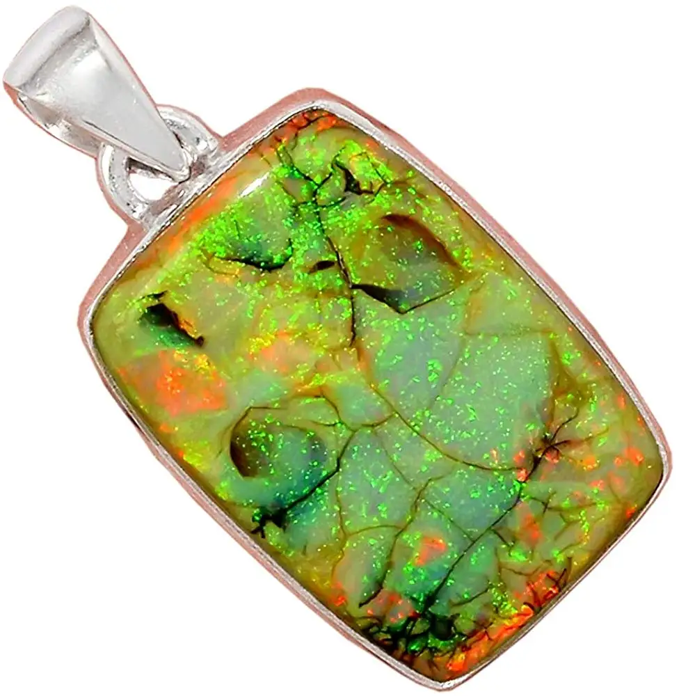 

Genuine STERLING OPAL Pendant 925 Sterling Silver, 34.2 mm, AP6842