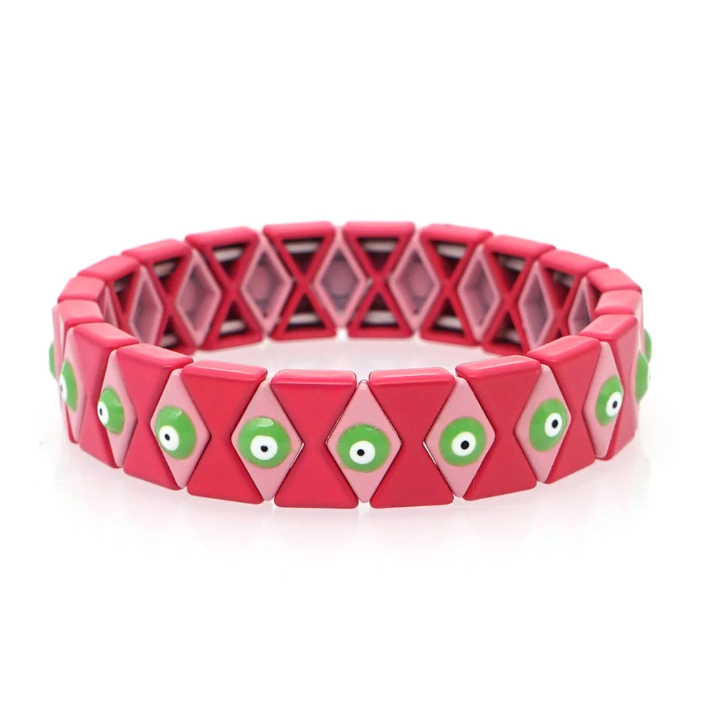 Shinus Турецкий Дурной глаз браслеты эмаль плитка браслет Femme Bileklik Lucky Eye Pulsera Mujer женские ювелирные изделия дружбы