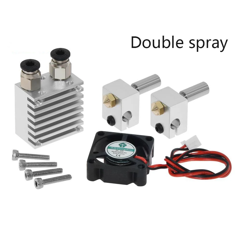 3D Chimera Hotend комплект 2 в 2 из экструдера мульти-экструзия все металлические V6 двойной один экструдер 0,4 мм/1,75 мм части 3D принтера
