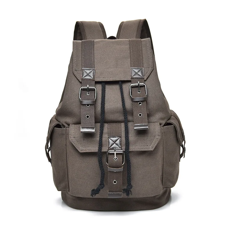 

Unisex Canvas Mountaineering Camping Backpack Hiking Rucksack Men Woman Drawstring Backpacks Women Travel Shoulder Bagpack