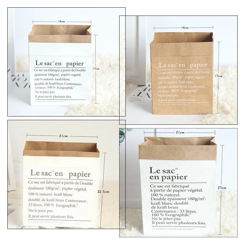 JAROWN Artificial Lavender Fake Flower Wedding Romantic Provence Decoration Nordic Style Vase Mini Storage Kraft Paper Bag Home Decorative (4)