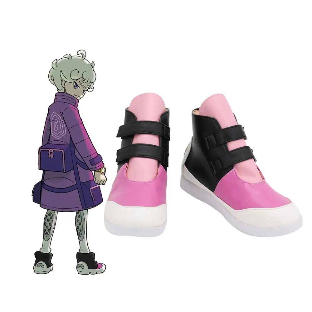 

Sword Shield Bede Cosplay Boots Pink Shoes Custom Made Any Size for Boys and Girls