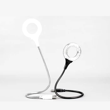 

18 LED Portable Adjustable USB LED Desk Table Lamp Light Student Lamp Book Light Read Working Lamp With 4X Magnifying Glass