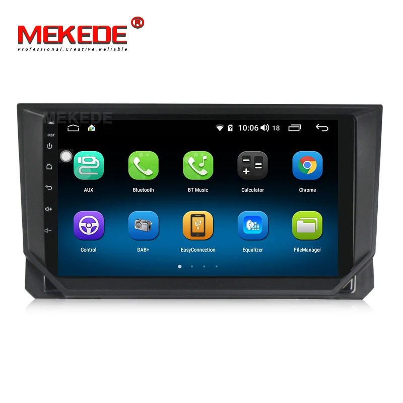 MEKEDE ips DSP 4G 64G Android 9,0 2 DIN Автомобильный gps плеер для Seat Ibiza gps навигация поддержка 4G сеть сенсорный экран