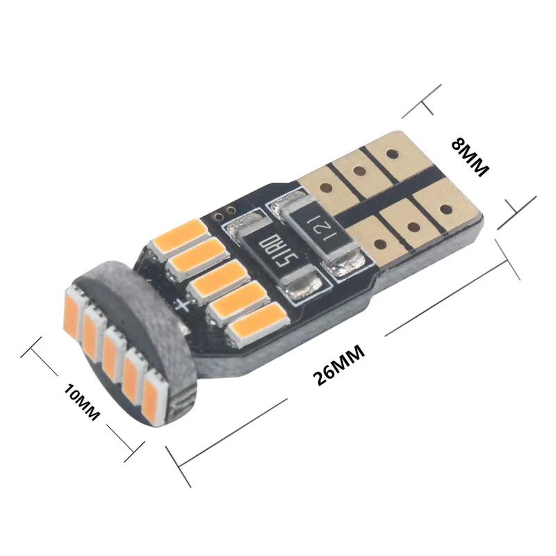 10 шт. W5W светодиодный T10 светодиодный 194 3014 15SMD CANBUS салона Купол светильник лампа багажника Автомобильные стояночные огни ошибок 12V 6000K
