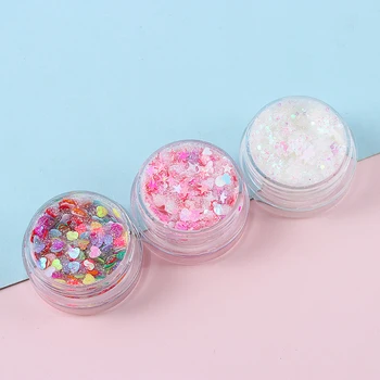 1PC Glitter Glam Liquid Sequins Gel Skin Sparkle Eye Hair Body Face Shimmer Gel Flash Heart Loose Glitter Eyeshadow Cream DIY 3 1PC Glitter Glam Liquid Sequins Gel Skin Sparkle Eye Hair Body Face Shimmer Gel Flash