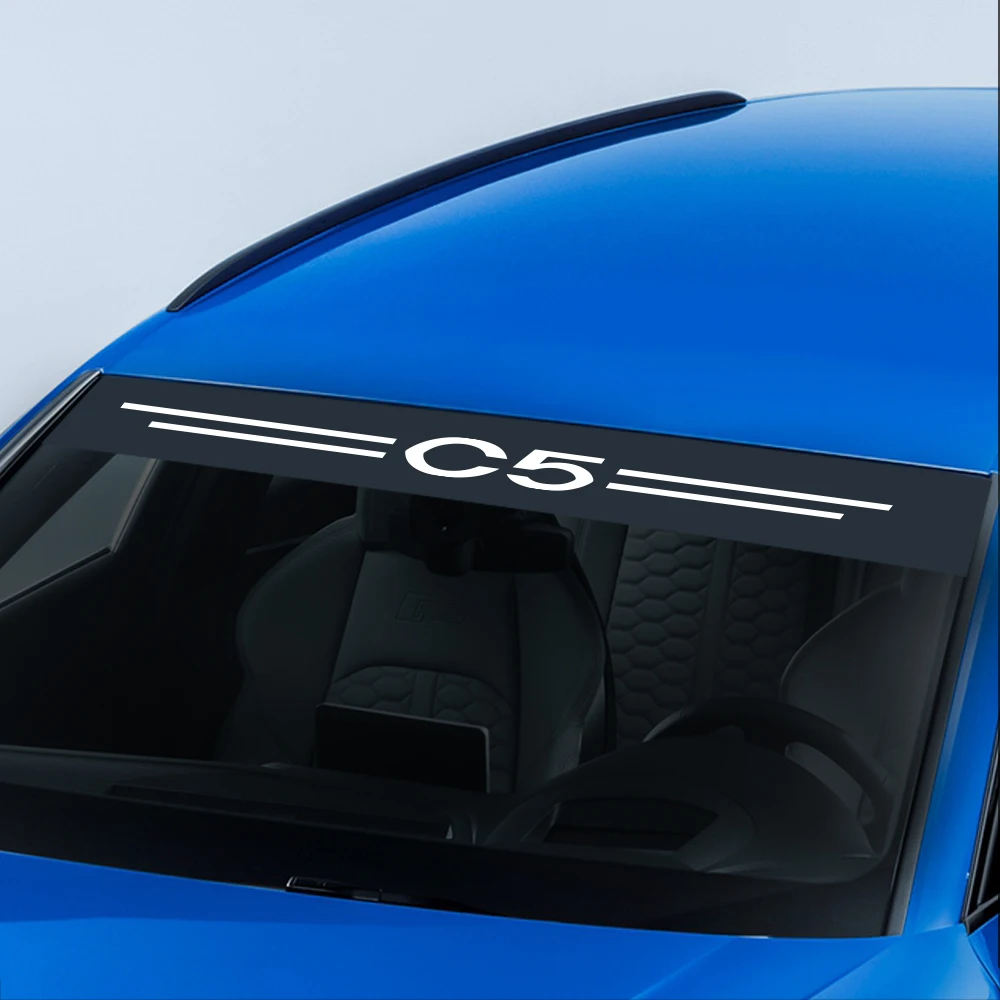 Наклейки на лобовое стекло автомобиля для Citroen C5 Виниловая пленка Авто Светоотражающая спортивная полоса Декаль украшения аксессуары для тюнинга автомобиля
