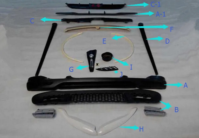 PP smart body Kit для SMART 451 в B style material kits|smart kit|body kitbody kit |