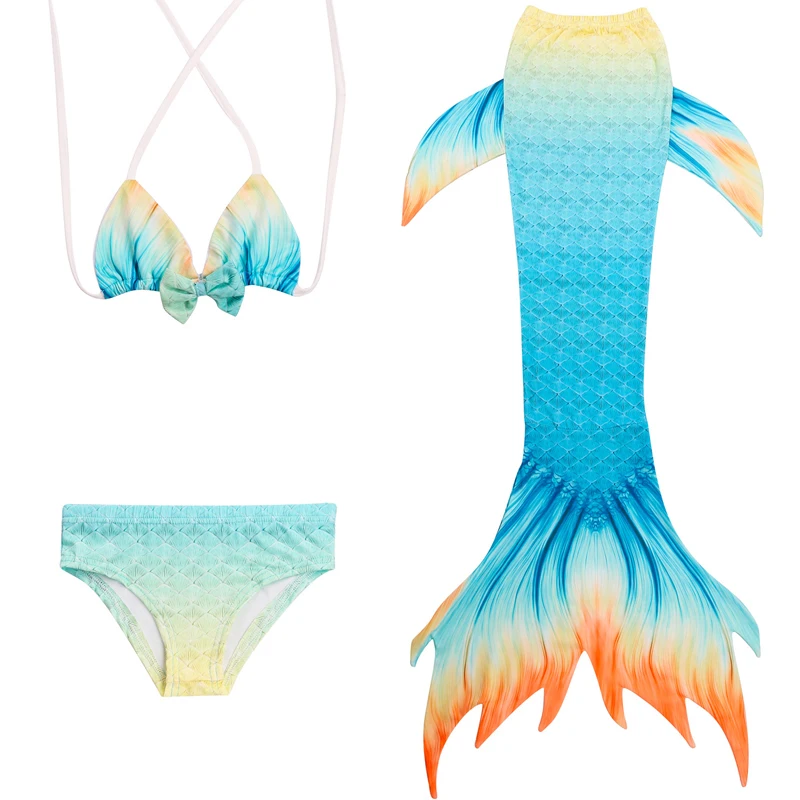 

Children Mermaid Tail For Girl Swimming Costume Cosplay Kids Swimsuit Bathing Suit Mermaid Swimwear Bikini Monofin Connectable