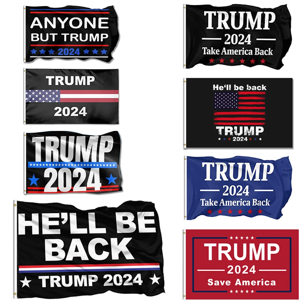 Donald Trump Flag FREE SHIPPING USA AK47 White 2024 Maga Veterans Law