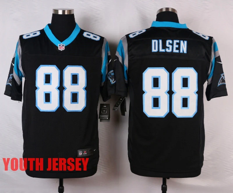 Розовый Stitiched, Carolina, Cam Newton, Luke Kuechly, Greg Olsen, для молодежи, детский трикотаж - Цвет: Розовый