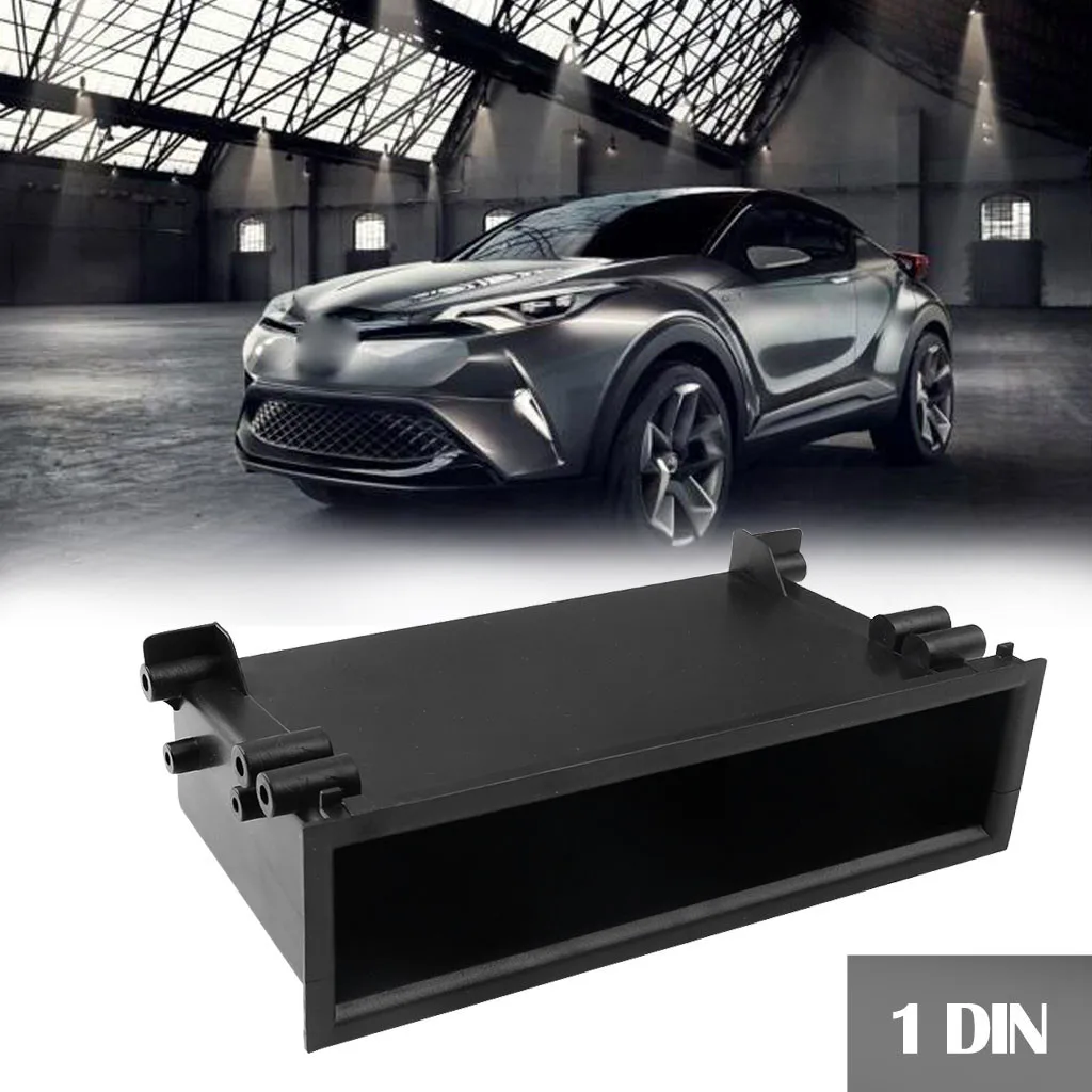 

Abs New Black Car Storage Box Pocket Drawer Refit Stereo Audio Conversion Mounting 1din Storage Box Spacer For Toyota#P10