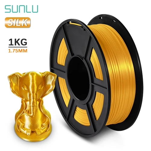 SUNLU PLA SILK Filament 1KG/330M 2.2 lbs 3D Printer Filament DIY For 3D Printer Silk Gloss Refills Biodegradable Material