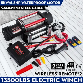

Top quality13500lbs/6123.5 kg 12V Recovery Electric Winch Truck Trailer Rope Remote Control