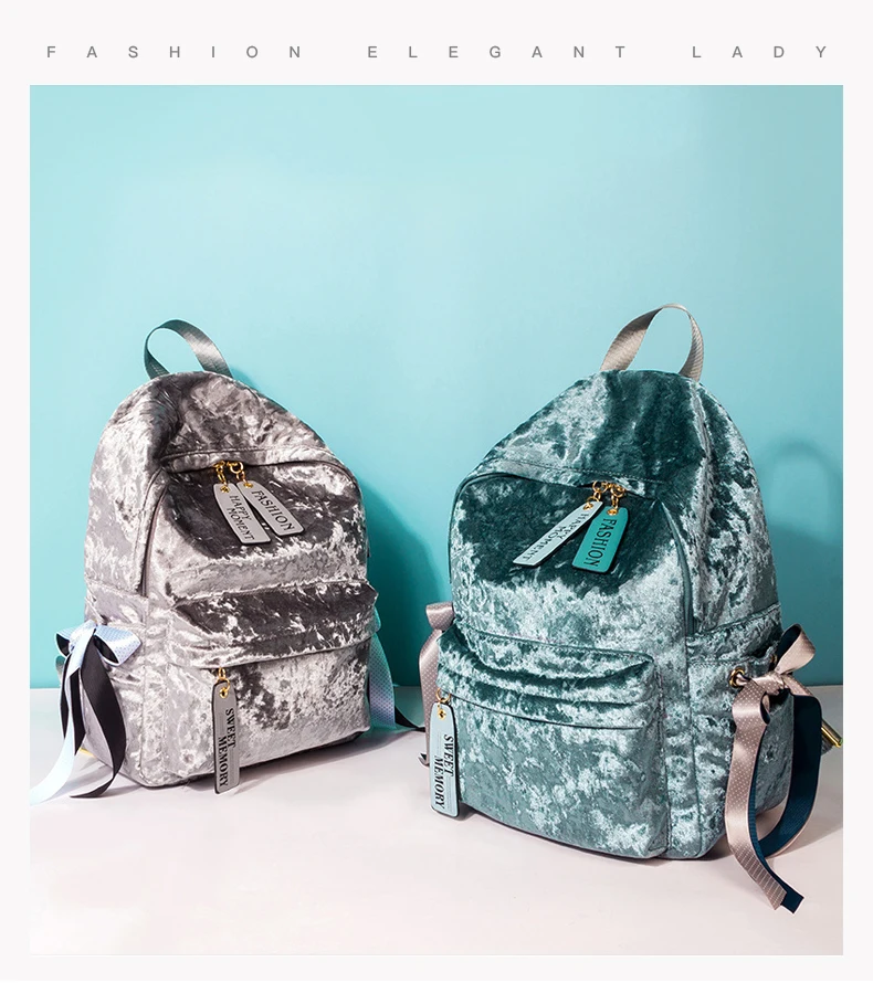 Бархатный женский рюкзак, Модный женский рюкзак, школьный рюкзак для колледжа, Harajuku, дорожные сумки через плечо для девочек-подростков XA569H