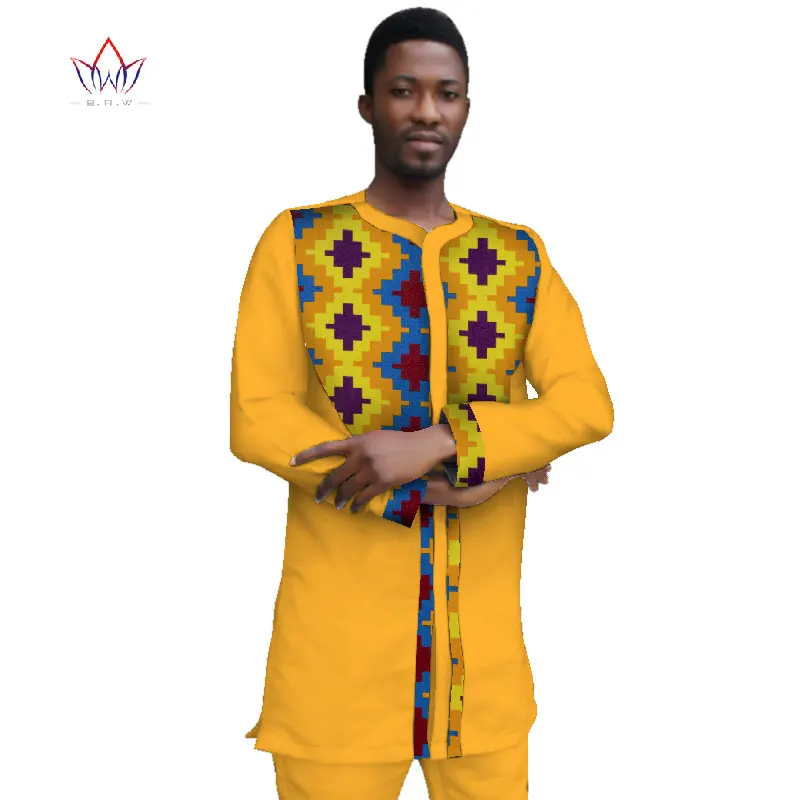 

2020 spring Mens African Clothing Plus Size 6XL dashiki men 2 Pieces african clothes for men top and pant suit cotton BRW WYN419