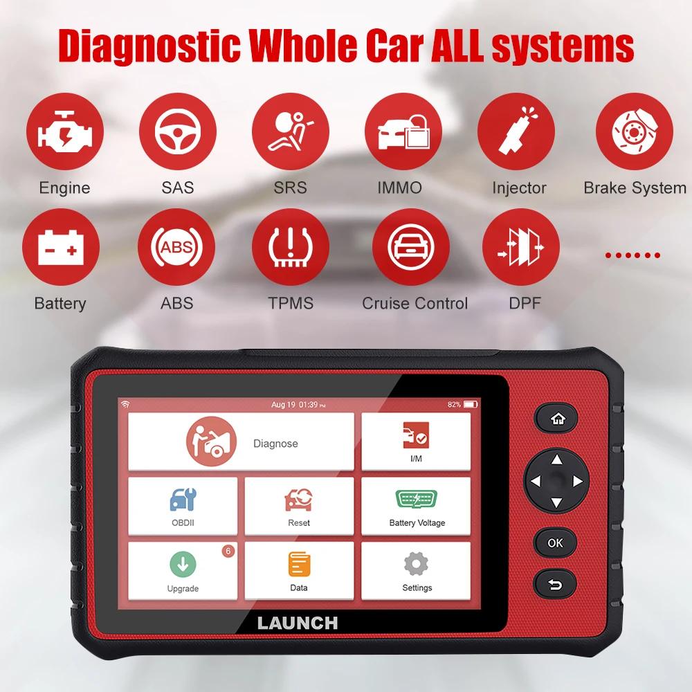 Launch X431 CRP909 OBD2 автомобильный сканер полная система диагностический инструмент ABS SAS DPF EPB сброс масла Android OBD2 сканер запуск ODB