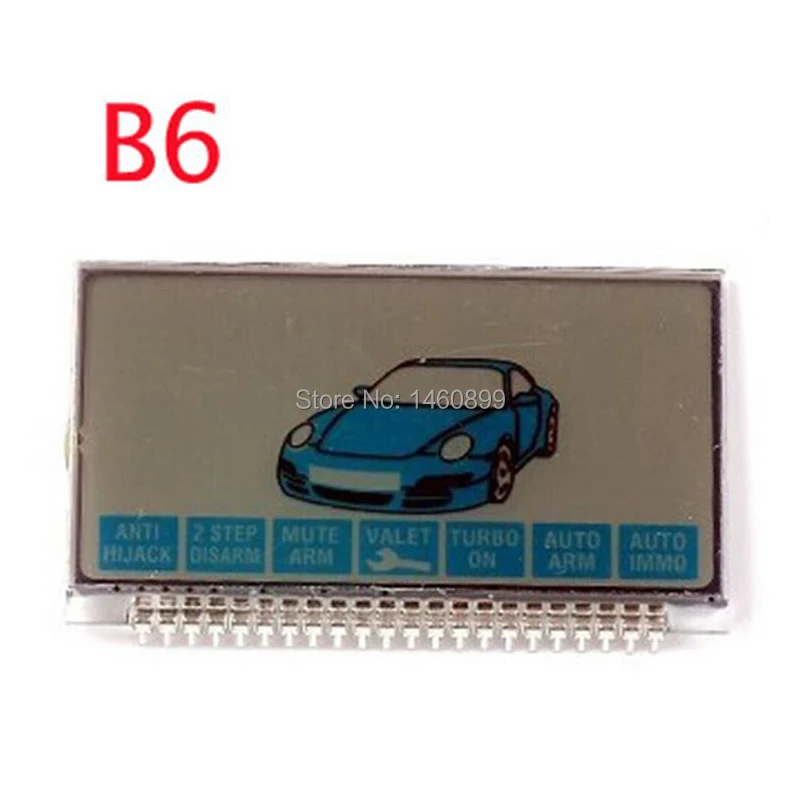 

2pcs/lot B6 LCD Display Screen for 2 PCS Two way Car Alarm System Starline B6 lcd Remote Controller Key Fob Keychain