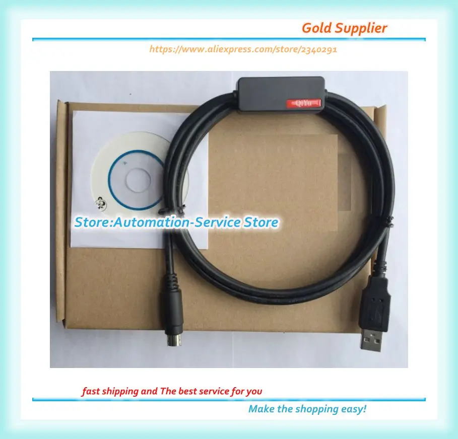 Прозрачный USB-1761-CBL-PM02 Micrologix 1000 1200 1500 PLC Кабель для программирования 1761-CBL-PM02 10FT - Цвет: Прозрачный