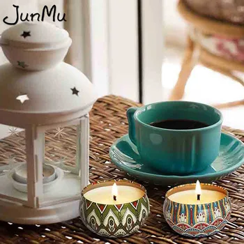 

Tin Can Fragrance Handmade Scented Candle Natural Soy Wax Wedding Birthday Beautiful Candlestick 2020 Home Decor 8 x 2.5 Ounce