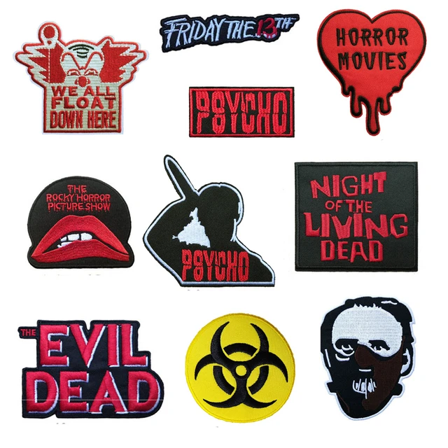 10PCS/lots Horror Movie Patch Punk Patch Iron On Embroidered Patches For  Clothing Thermoadhesive Patches On Clothes Sew Stickers - AliExpress