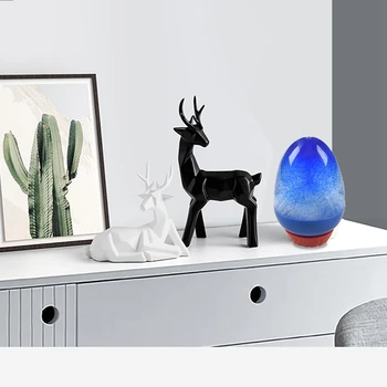 

New Egg Sand Clock Liquid Oil Glass Sandglass Hourglass Timer Home Decor Relax Gift Blue
