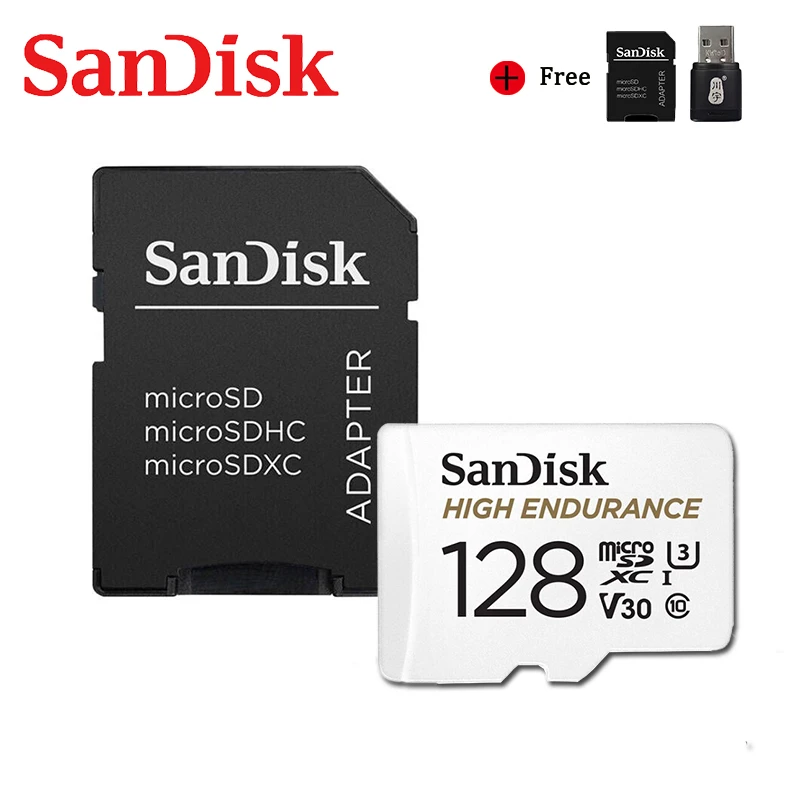 tage medicin bestøver sav SanDisk HIGH ENDURANCE Micro SD 128GB 64GB 32GB 256GB Microsd Memory Card  U3 V30 4K Flash MicroSD Card for Monitor Video Car DVR|Micro SD Cards| -  AliExpress