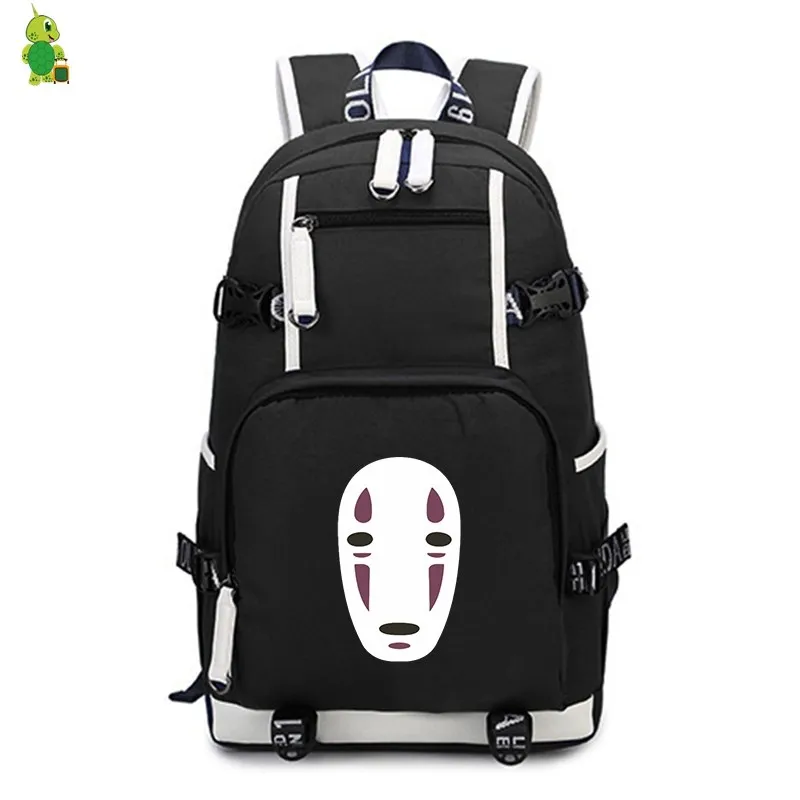 Ghibli унесенный спиралью рюкзак без лица Мужской рюкзак для ноутбука школьные сумки для подростков девочек мальчиков большая дорожная сумка Повседневный Рюкзак