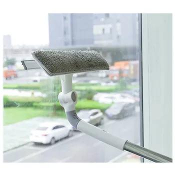 

Shower Wiper 2-in-1 Telescopic Removable Double-sided Glass Cleaning Brush Home House Cleaning Functional Brushes Water Scraper