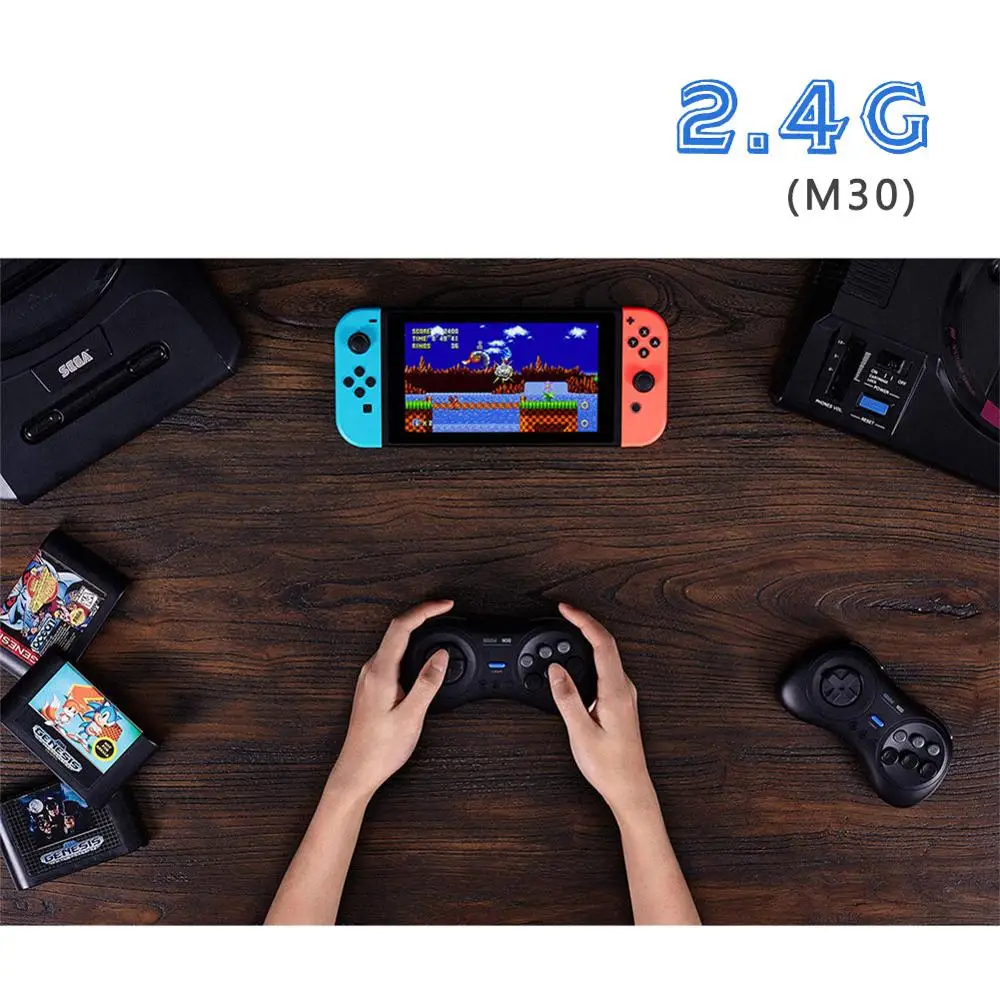 Беспроводной джойстик M30 2,4G для оригинальных игр sega Genesis и sega Mega Drive MD для nintendo Switch PC MAC