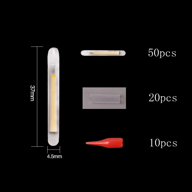 50 шт. световая палка поплавок портативный светящийся рыболовный флуоресцентный светящийся Темный светящийся стержень рыболовные принадлежности - Цвет: 50x4.5MM