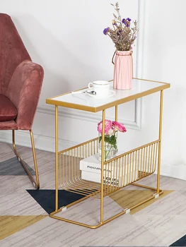 

The surface is flat, the marble side is fine, the modern simple living room sofa side is stable, the corner cabinet is small, th