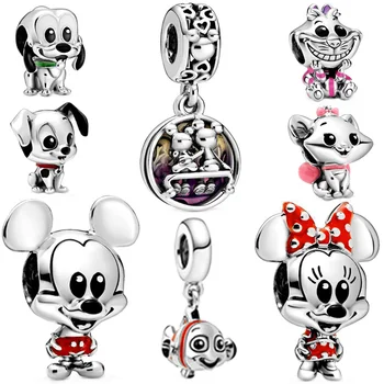 

Real 100% 925 Sterling Silver Lovely 2020 Limited 1:1 Frog Micky Mouse charms fit Original Bracelets Women DIY Jewelry
