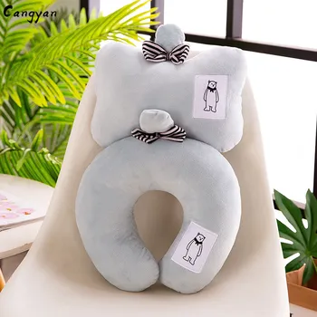 

A pair of Shu cotton velvet couple cute car interior jewelry head pillow neck pillow cartoon warm pillow toy