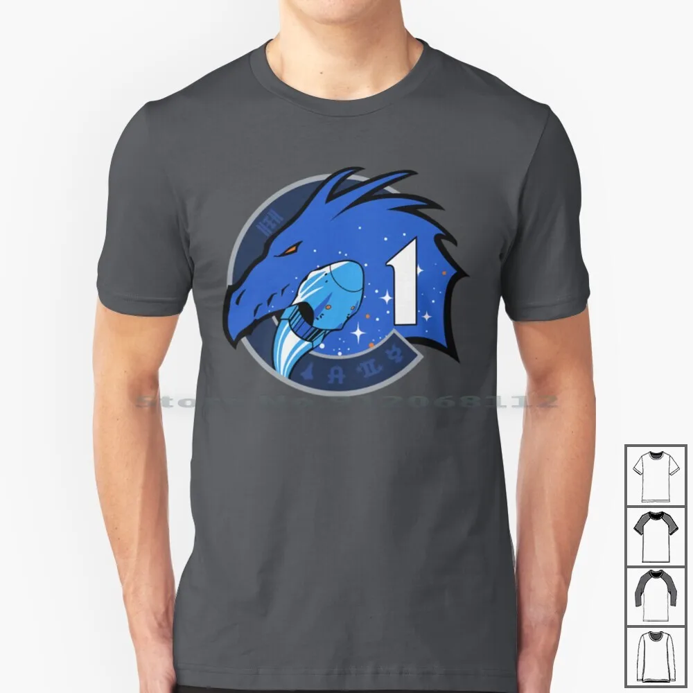Spacex Crew-1 Mission Logo T Shirt 100% Cotone Spacex Crew 1 Iss Crewed Spaceflight Crew Dragon Space Shuttle Mission