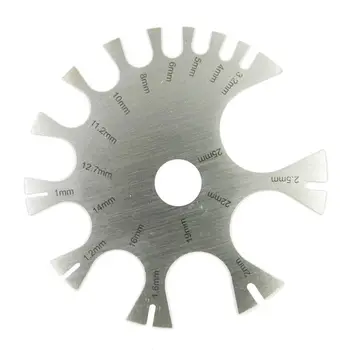 

Stainless Steel Body Jewelry Piercings Gauge Measurement Wheel Measures18G-0G