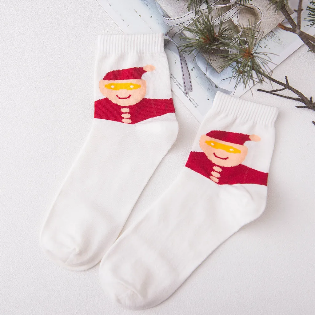 Новые осенне-зимние носки рождественские хлопковые забавные спортивные эластичные компрессионные Дышащие носки средней длины L0829