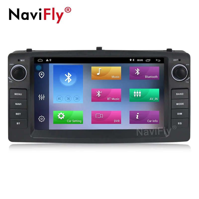 Excellent Navifly Android 9 Car DVD Player For Toyota Corolla E120 BYD F3 2000 2005 2006 Radio Multimedia Head Unit FM AM Stereo GPS 2+32G 1