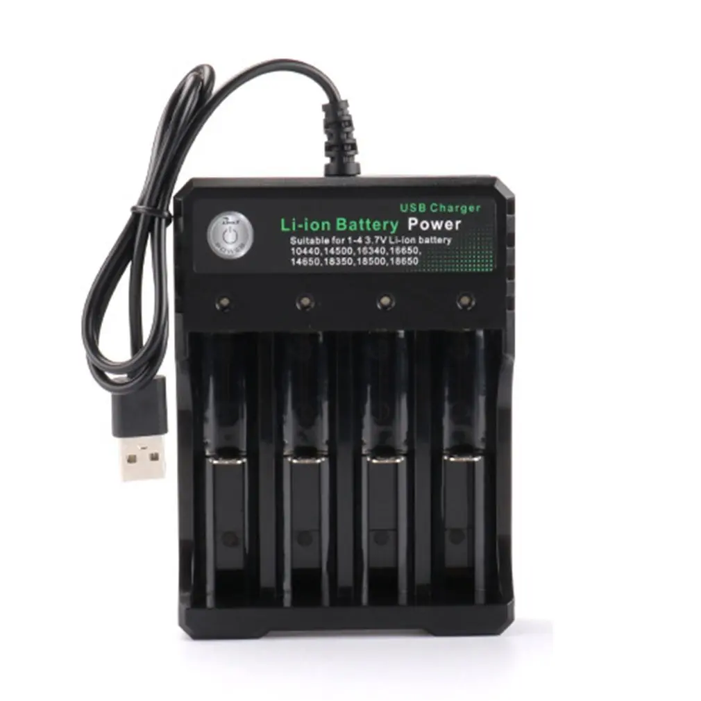 

5V 1-2A Smart LCD USB Battery Charger Smart for Lithium Battery 3.7V 4 Slots Work Independently USB Power Supply